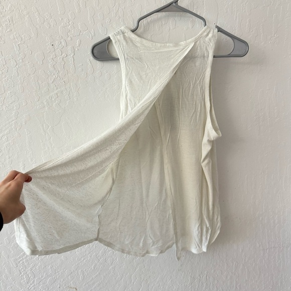 Chaser Textured White Milk Medium Swing Open Back Tank medium - Picture 5 of 7